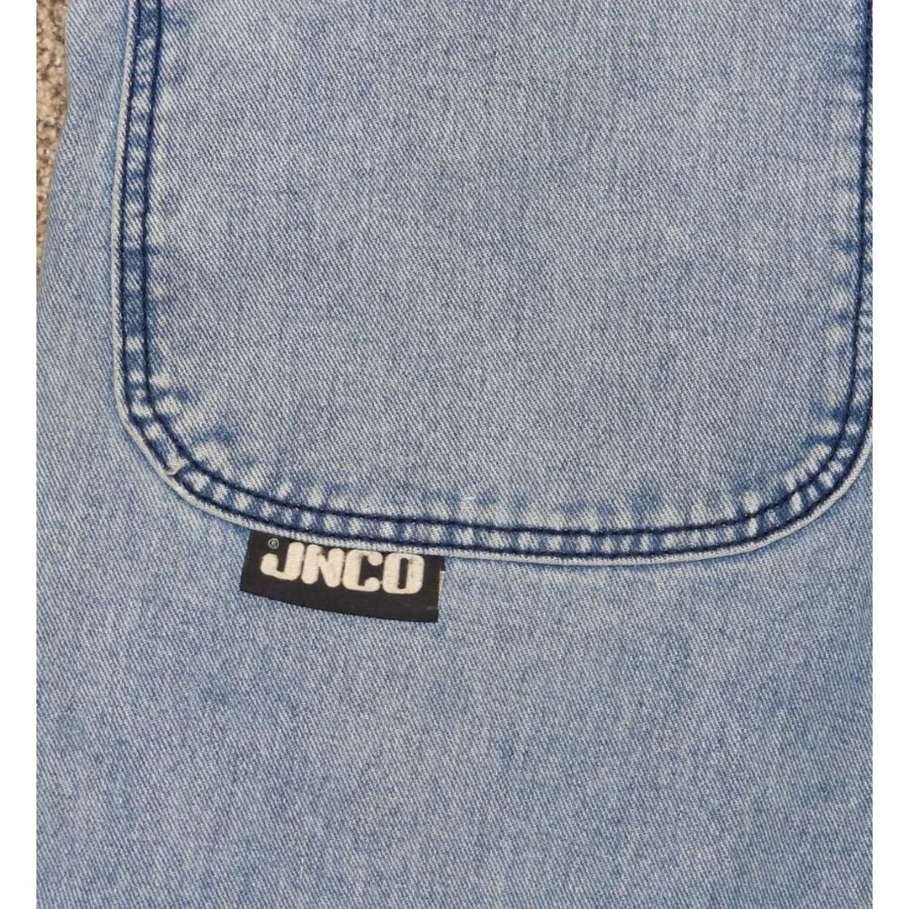 JNCO Twin Cannon Classic Wide Leg Jeans Mens 32x32 Antique Wash Y2K Baggy Skater - Picture 9 of 13